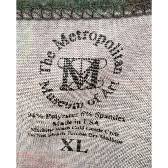 The Metropolitan Museum Of Art Floral-Print Cap Sleeve Top XL Made in USA - Picture 4 of 4